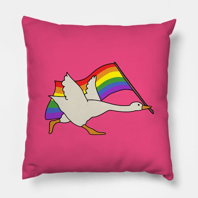 LGBT Goose Pillow by valentinahramov