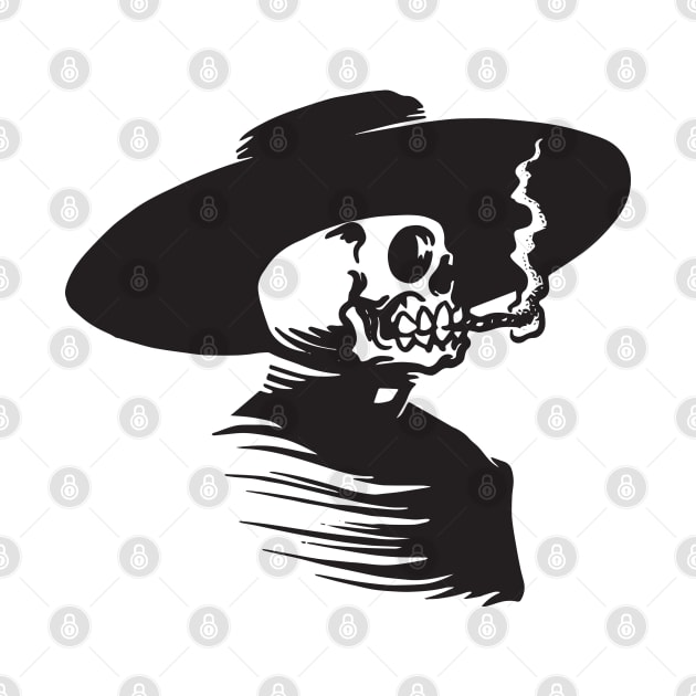 Skull Head Smoking Cigar by KingMaster