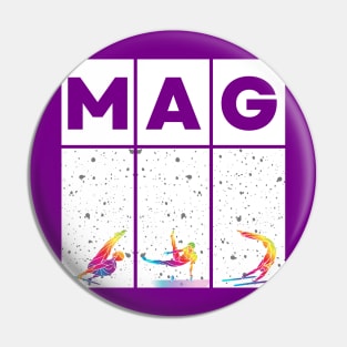 MAG Rainbow and white Pin