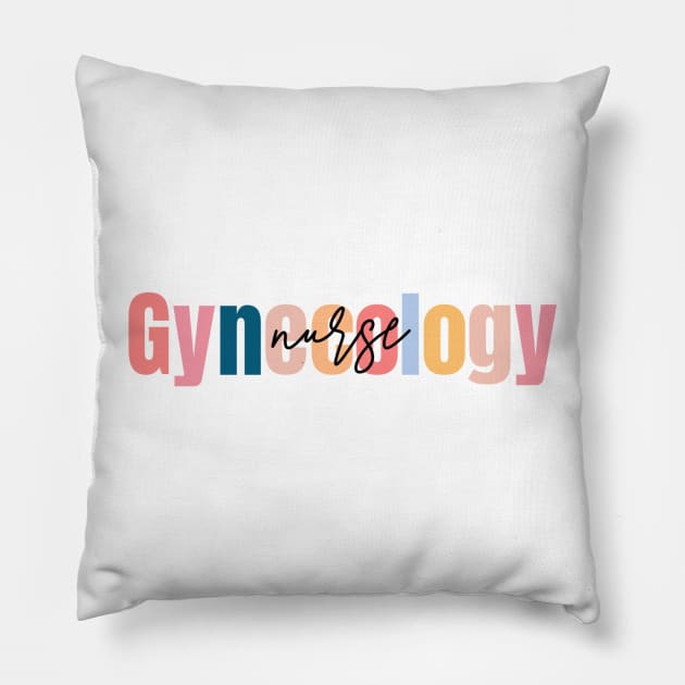 gynecology nurse and obstetrician Pillow by EmbeeGraphics