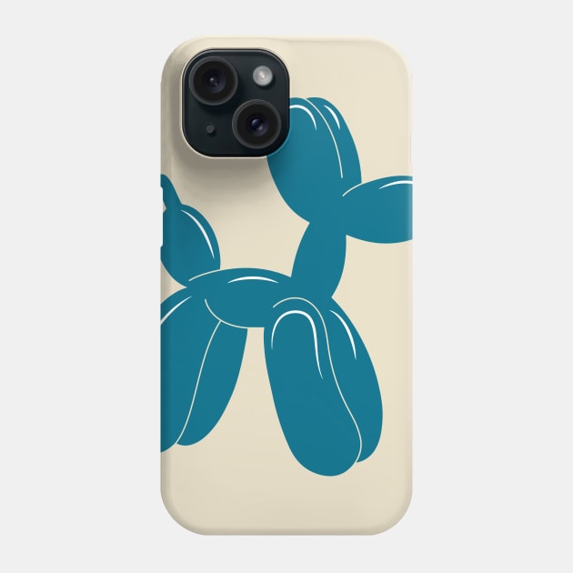 Blue balloon dog Phone Case by drugsdesign