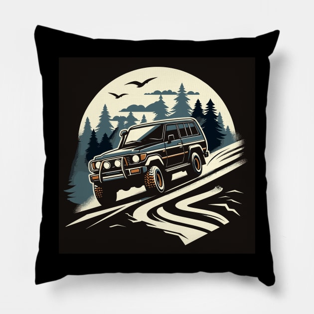 Nissan Patrol Crossing a Hill Pillow by Rabbit’s Hole