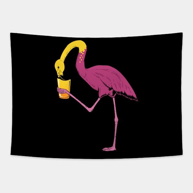 Pink Flamingo Gift Design Retro Flamingos Be A Flamingo Tee Tapestry by Linco