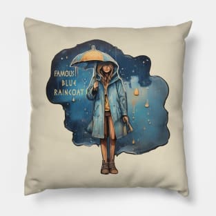 Famous Blue Raincoat - leonard cohen Pillow