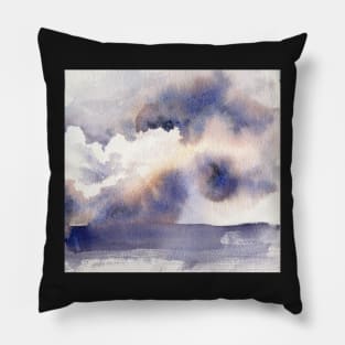 Abstract Watercolor Sky Pillow