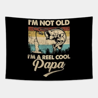 I'm Not Old I'm a Reel Cool PAPA Funny Fishing Tapestry