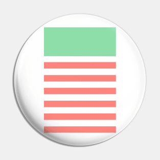 Mint green with pink stripe pattern Pin