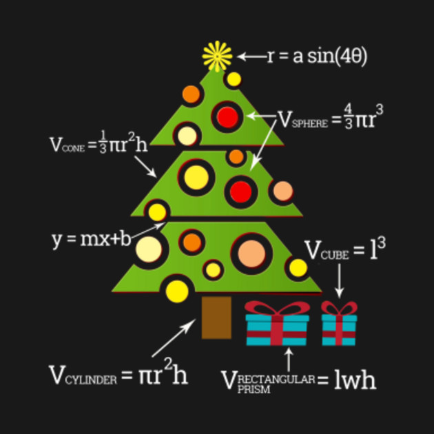 Discover Funny Math Geometry Christmas Tree Geometree Teacher Gift - Funny Math Geometry Christmas Tree Geom - T-Shirt