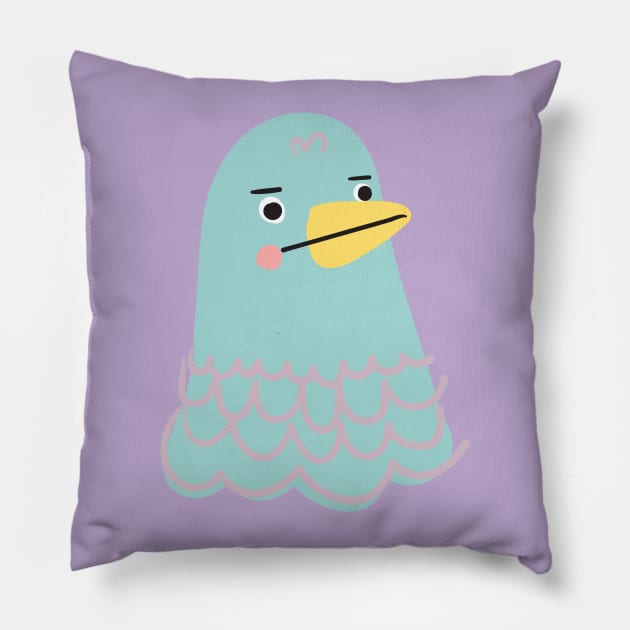 Cute Bird Pillow by KodiakMilly