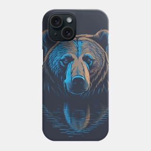 big bear in water Phone Case