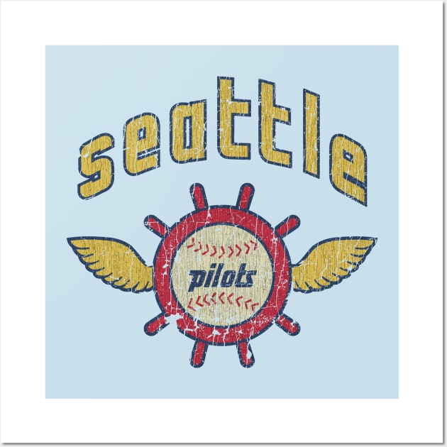 JCD666 Seattle Pilots Baseball Vintage T-Shirt Baseball Tee