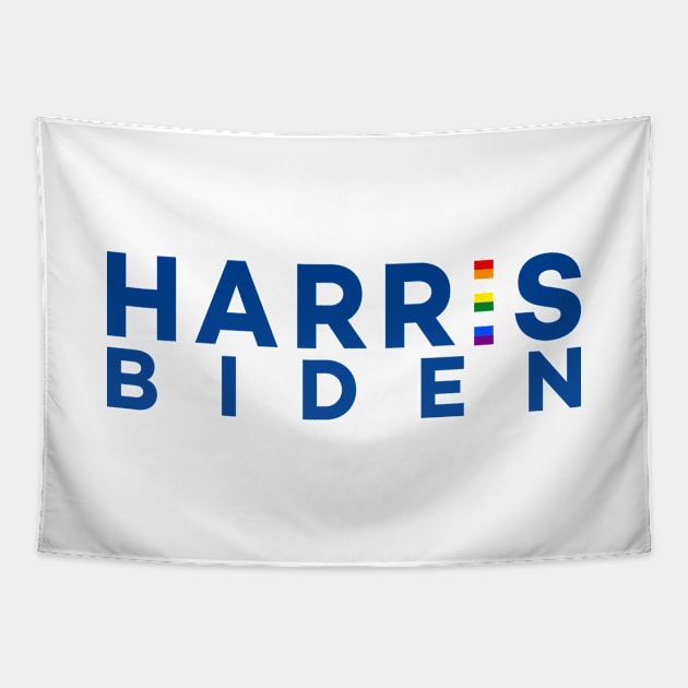 Harris Biden 2020 - Blue letters - Rainbow Tapestry by guayguay