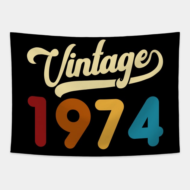 1974 Vintage Gift 46th Birthday Retro Style Tapestry by Kimko