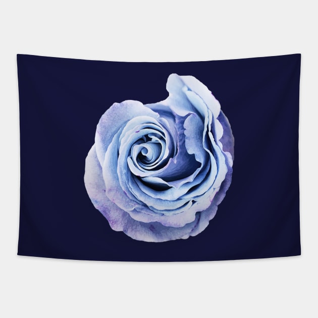 Blue Rose Art Cutout Tapestry by StupidHead