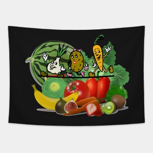 Fruit and vegetables Tapestry