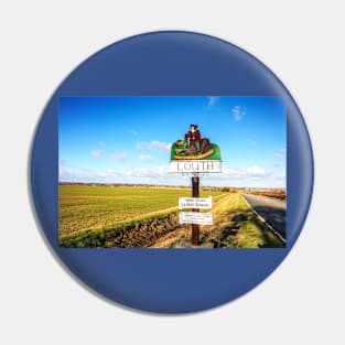 London Road Sign, Landscape, Louth, Lincolnshire Pin