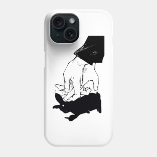 Fuck You Rabbit Animal Shadow Puppet Phone Case