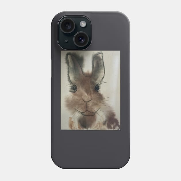 Chocolate easter bunny dark brown Phone Case by Susann Voelske Art