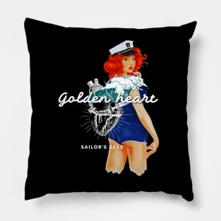 Golden heart, sailor's sass Pillow