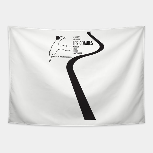 Circuit de Spa-Francorchamps Les Combes Tapestry by funkymonkeytees