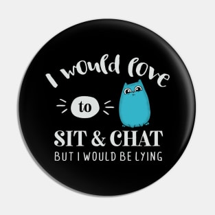 Love to Chat Lying Cute Cat Pin