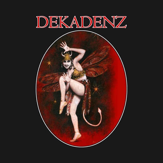 Dekadenz Vintage Dancing Devil Girl Design by mictomart