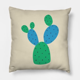 Green & Blue Cactus Pillow