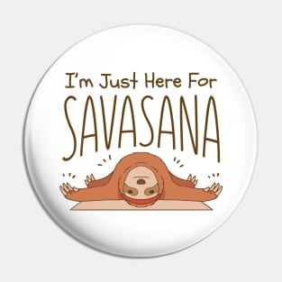 Sloth Savasana Serenity Pin