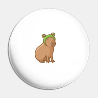 Coco the Capybara Frog Hat Pin