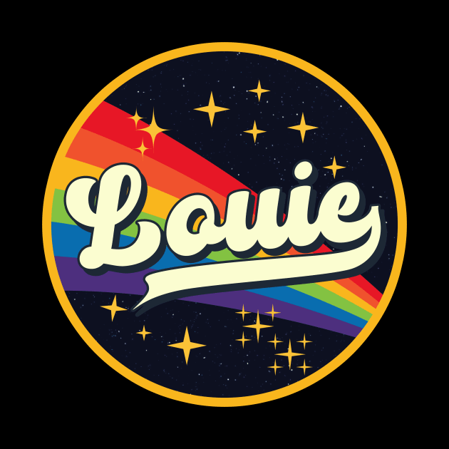 Louie // Rainbow In Space Vintage Style by LMW Art