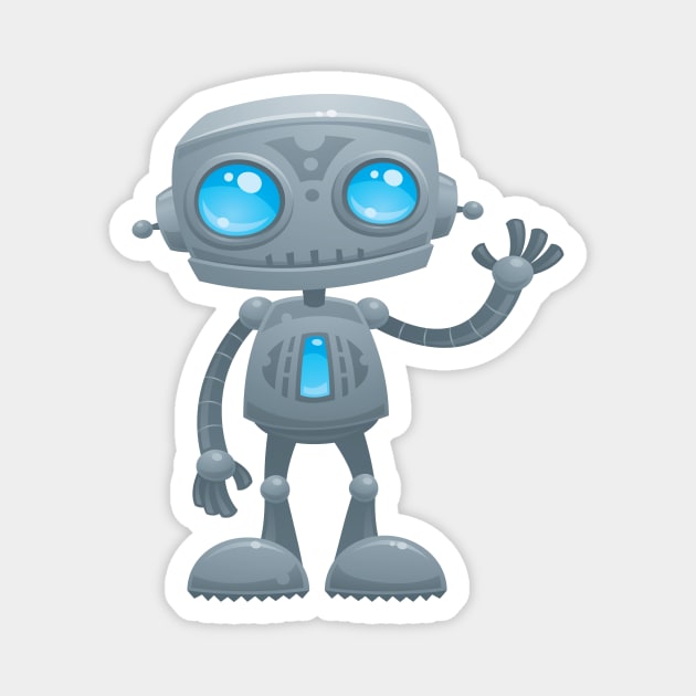 Waving Robot Magnet by fizzgig