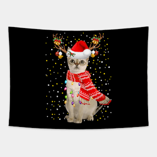 Singapura Cat Christmas Tapestry