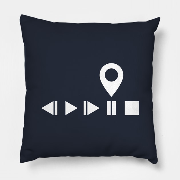 On Pause - You Are Here Pillow by callingtomorrow