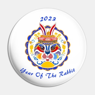 Colorful Chinese New Year Rabbit 2023 Pin