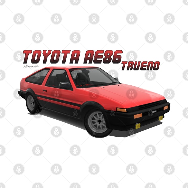 Toyota AE86 Sprinter Trueno Red by PjesusArt