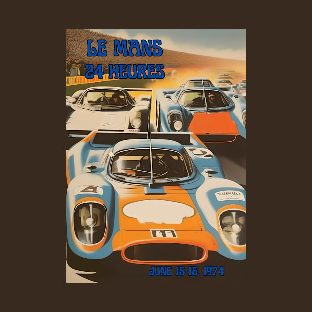 1974 Le Mans 24 Hours/Heures Racing Poster by IainDesigns