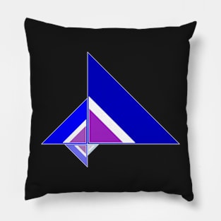 Blue and Pink Triangles Pillow