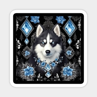 Husky Pattern Magnet