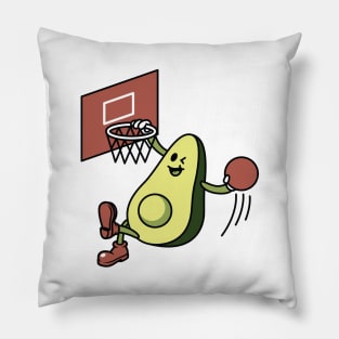 Avocado Playing Basketball Pillow