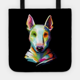 English Bull Terrier Colorful Painting Tote