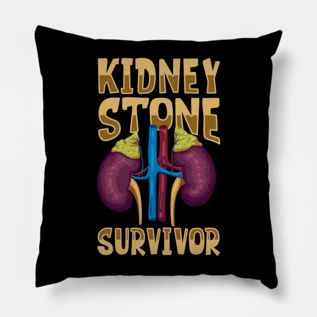 Kidney stone survivor Pillow by Modern Medieval Design