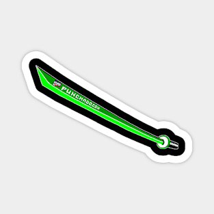 Katana with Blank Text, v. Code Green Lime Magnet