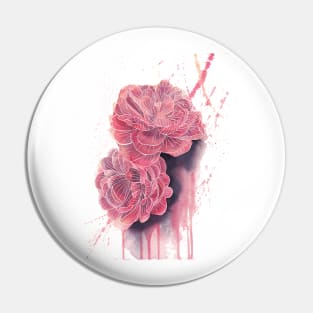 Peonies Illustration 3 Pin