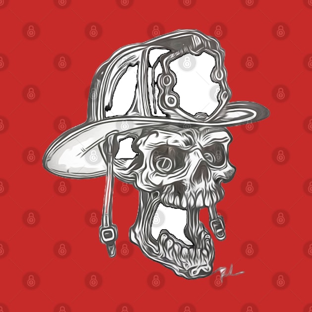 Firefighter Skull by Bosko Art Designs