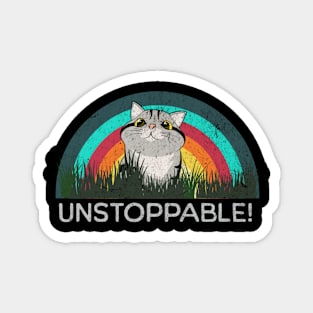 unstoppable  cat vintage Magnet