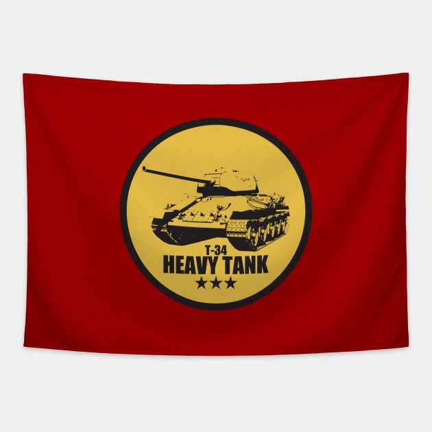 T-34 Tank Tapestry by Firemission45