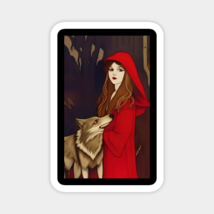 Little Red Riding Hood - Big Bad Wolf Magnet