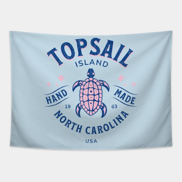 Topsail Island, NC Turtle Time Tapestry by Contentarama