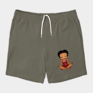 Black Betty Boop Meditating Shorts