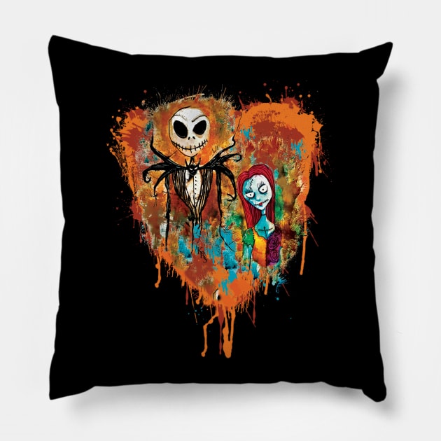 Jack N Sally Pillow by kenrsalinas